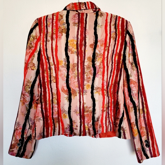 Verda Couture Exclusive Designer Jacket Multi Strips Wool Blend Size EU 40/US M - Picture 14 of 16